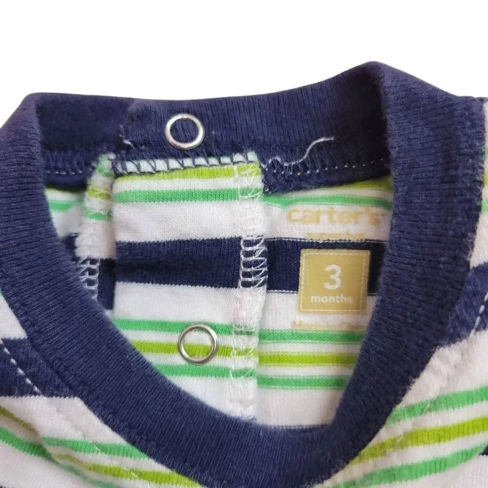 Carter's stripped shirt with snaps 3 mo